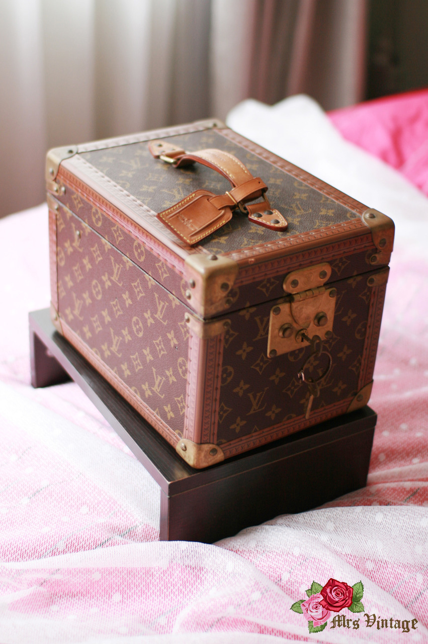 Authentic Louis Vuitton Vintage Boite Flacons Beauty Trunk Travel Train  Case Box - Mrs Vintage - Selling Vintage Wedding Lace Dress / Gowns &  Accessories from 1920s – 1990s. And many One