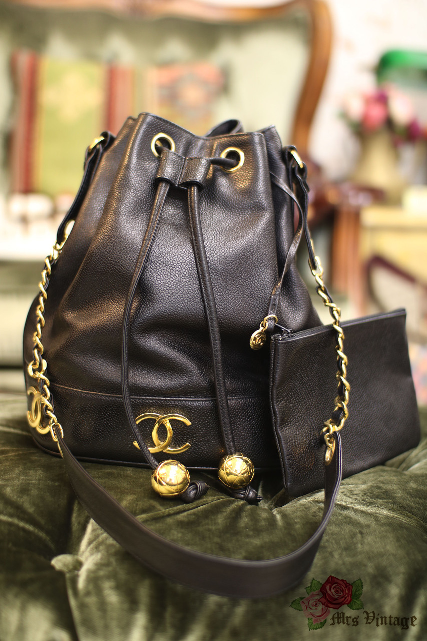 Chanel Gold Vintage CC Bucket Bag