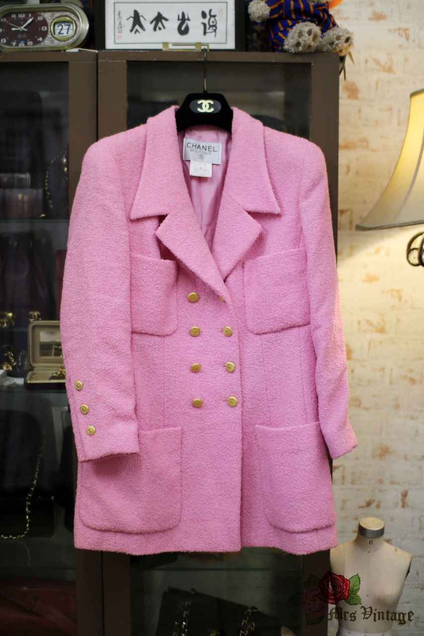 Chanel Vintage 2001 Fur Coat - Pink Coats, Clothing - CHA897384