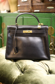 Pre Owned Hermes Fjord Leather Retourne Kelly Bag 35 In Chelsnut